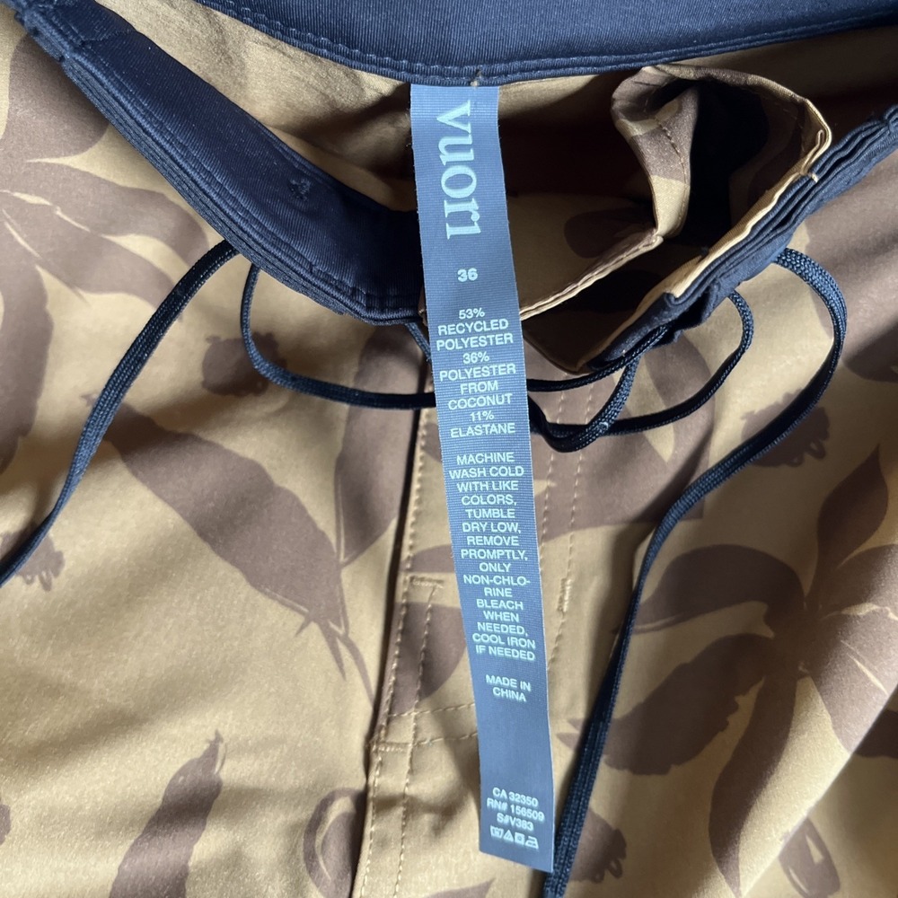 Vuori X Rob Machado Infinity Board Shorts Men Size 36 Brown Surf Swim NEW - Picture 6 of 10